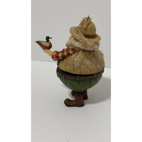 Vintage Hunter Santa Christmas Ornament With Duck & Binoculars - Picture 4 of 15